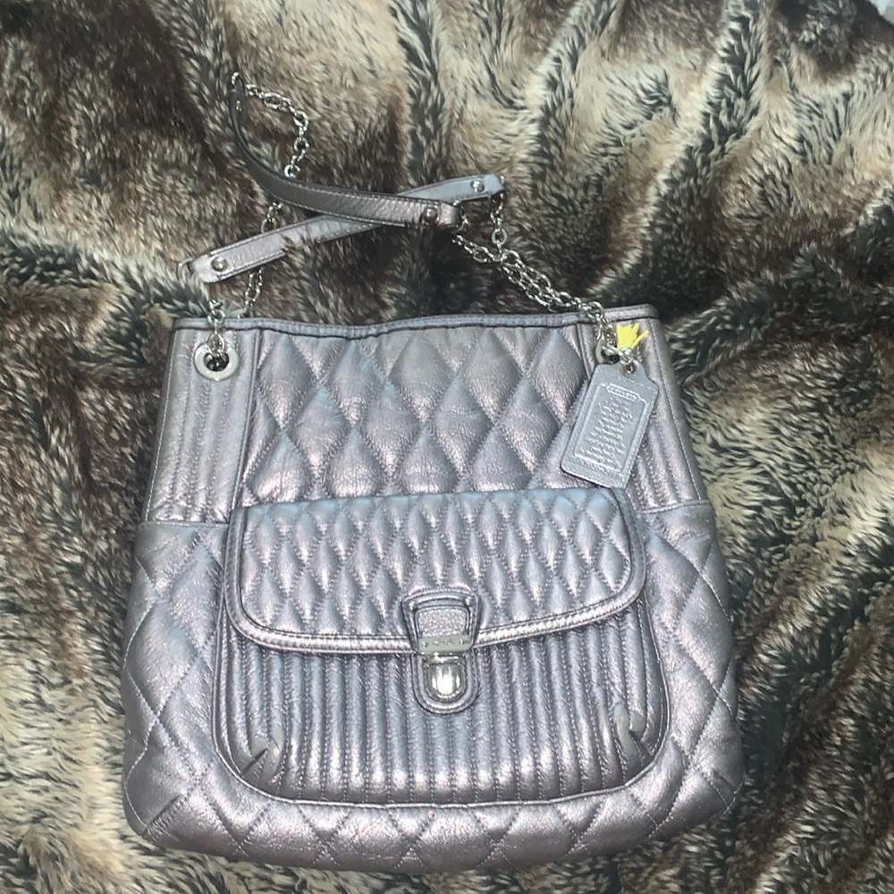 Coach Metallic Chrome Pristine Shoulder Bag